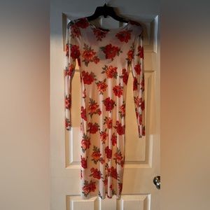 Forever 21, floral midi, Sz med